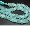 Natural Aqua Blue Chalcedony Faceted Onion Drops Briolette Beads Length is 8 Inches and Size 7mm to 8mm Approx.